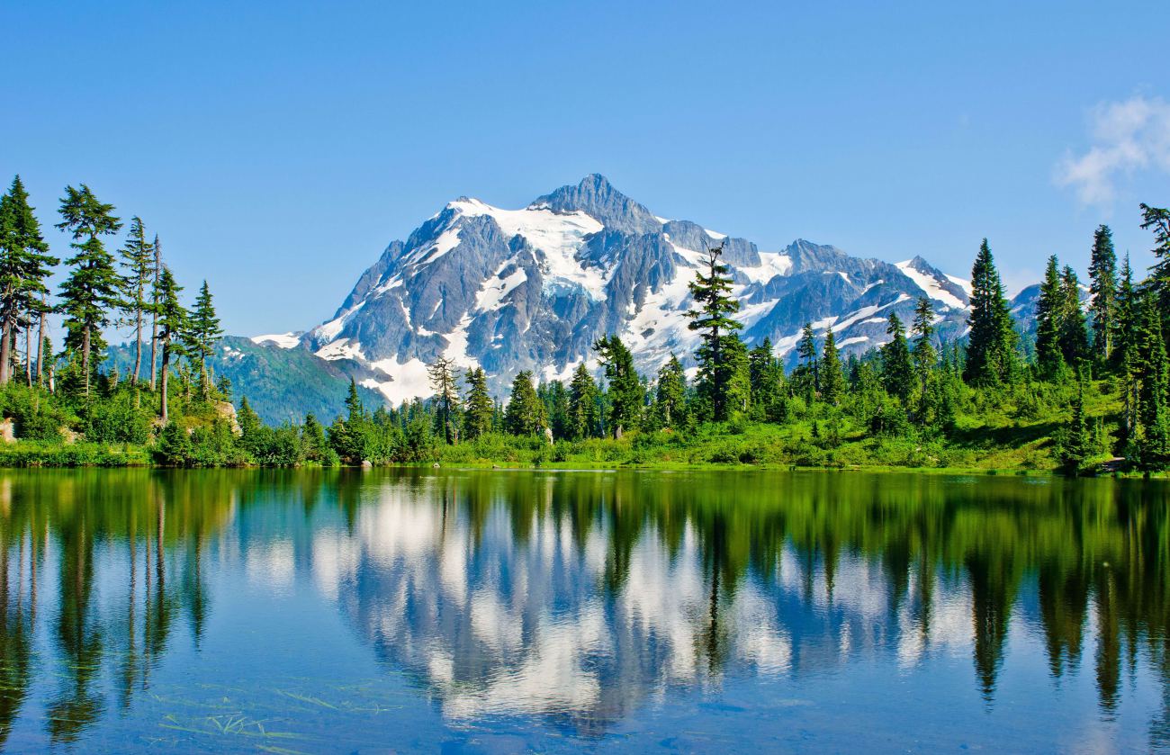Beautiful Landscape Mountains Washington Lake HD Wallpaper
