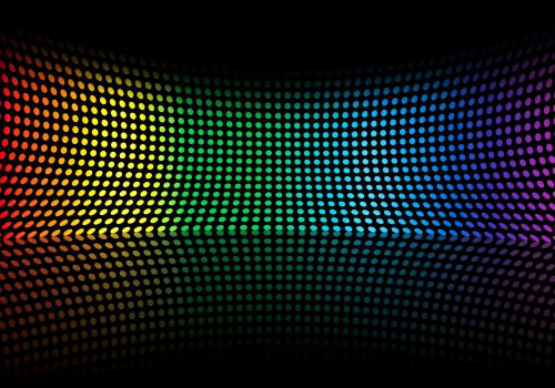 Rainbow Circles Dots Reflections Abstract Wallpaper